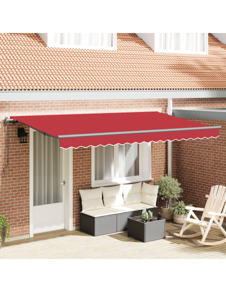 Tenda Retrattile Rosso e Antracite