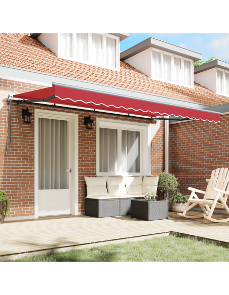 Tenda Retrattile Rosso e Antracite