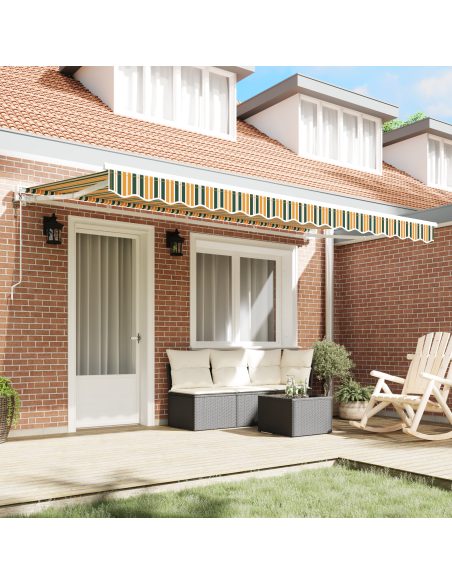 Tenda Retrattile Verde e Giallo 400x200 cm