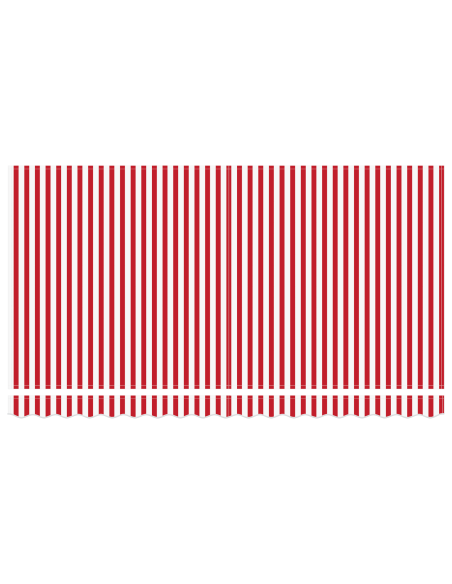 Tenda Retrattile Rosso e Bianco 400x200 cm Alluminio