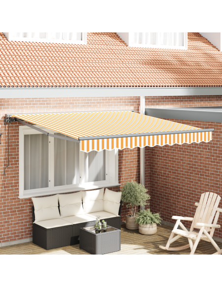 Tenda Retrattile Giallo e Bianco 300x250 cm