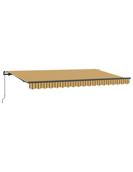 Tenda Retrattile Giallo, arancione e bianco