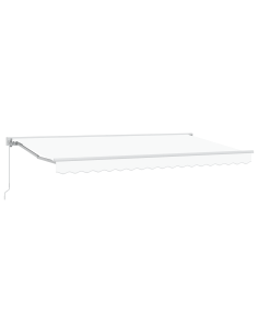 Tenda Retrattile Bianco 400 x 200 cm Poliestere e Metallo