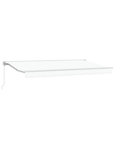 Tenda Retrattile Bianco 400 x 200 cm Poliestere e Metallo