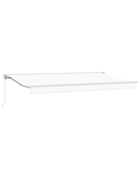 Tenda Retrattile Bianco 400 x 200 cm Poliestere e Metallo