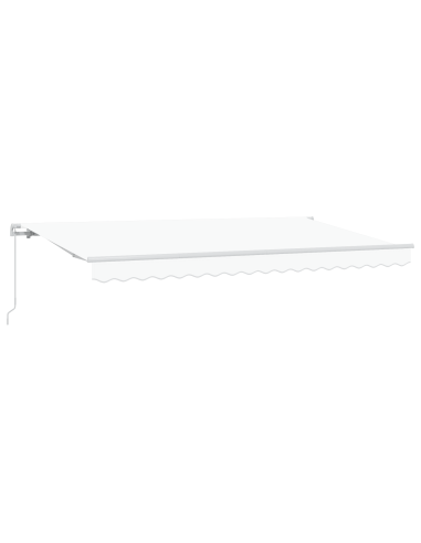 Tenda Retrattile Bianco 400 x 200 cm Tessuto