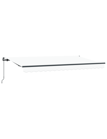 Tenda Retrattile Bianco 400 x 200 cm Tessuto