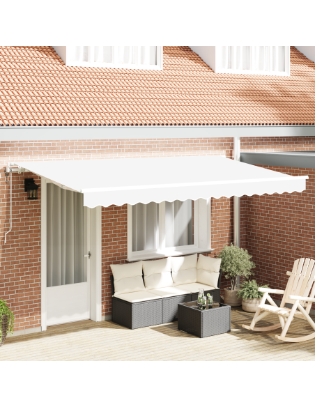 Tenda Retrattile Bianco 400x200 cm 400 x 200 cm 4 x 2 m