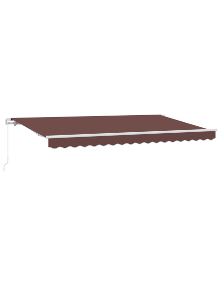 Tenda Retrattile Marrone e bianco 400x200 cm 400 x 200 cm 4x2 m