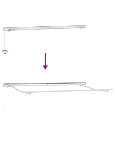 Tenda Retrattile Borgogna 400 x 200 cm Tessuto
