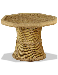 Tavolino da Salotto in Bambù Ottagonale 60x60x45 cm