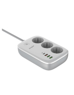 MULTIPRESA 3 SCHUKO + 4 USB