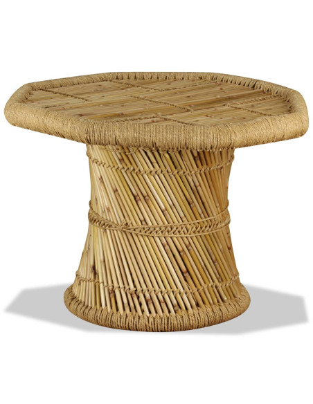Tavolino da Salotto in Bambù Ottagonale 60x60x45 cm
