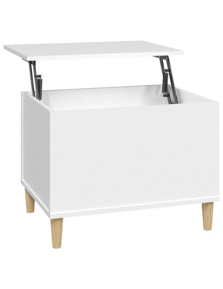 Tavolino da Salotto Bianco 60x44,5x45 cm in Legno Multistrato