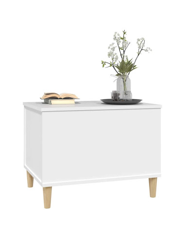 Tavolino da Salotto Bianco 60x44,5x45 cm in Legno Multistrato