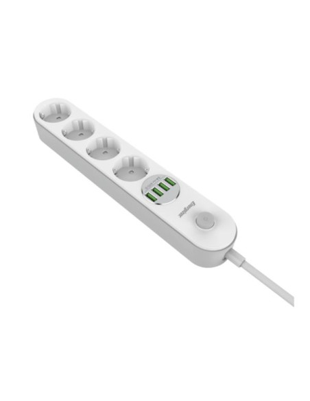 MULTIPRESA 4 SCHUKO + 4 USB BIANCA