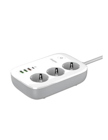 MULTIPRESA 3 SCHUKO + 4 USB