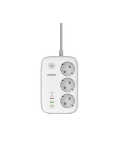 MULTIPRESA 3 SCHUKO + 4 USB