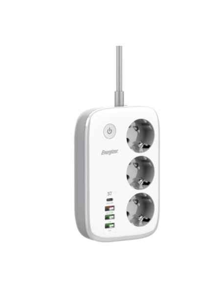 MULTIPRESA 3 SCHUKO + 4 USB