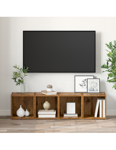 Set mobile TV 4 pcs Legno vecchio 37 x 35 x 37,5 cm