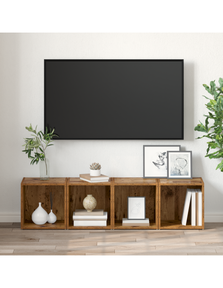 Set mobile TV 4 pcs Legno vecchio 37 x 35 x 37,5 cm