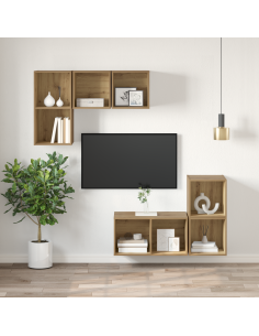 Set mobile TV Rovere artigianale 37 x 37 x 72 cm