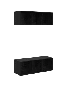 Set mobile TV 2 pcs Rovere Nero 37 x 37 x 107 cm