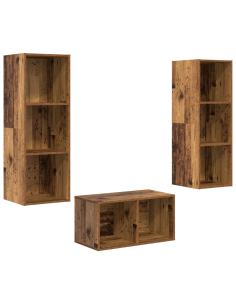 Set mobile TV Legno vecchio 37 x 37 x 107 cm Legno multistrato