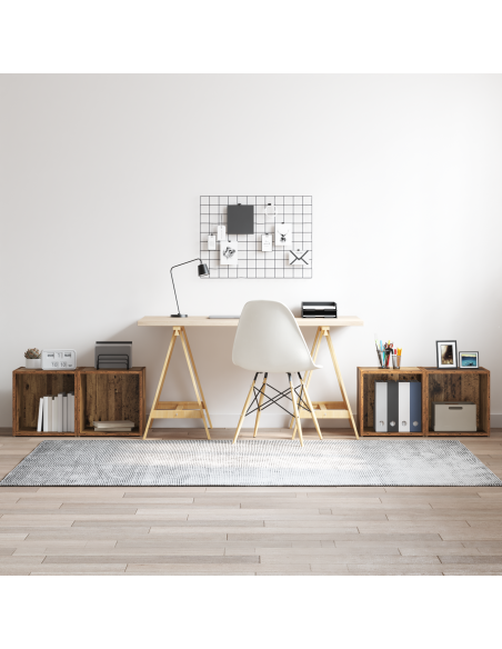 Mobili TV - 4 pezzi in legno vecchio - 37 x 35 x 37 cm - Legno ingegnerizzato