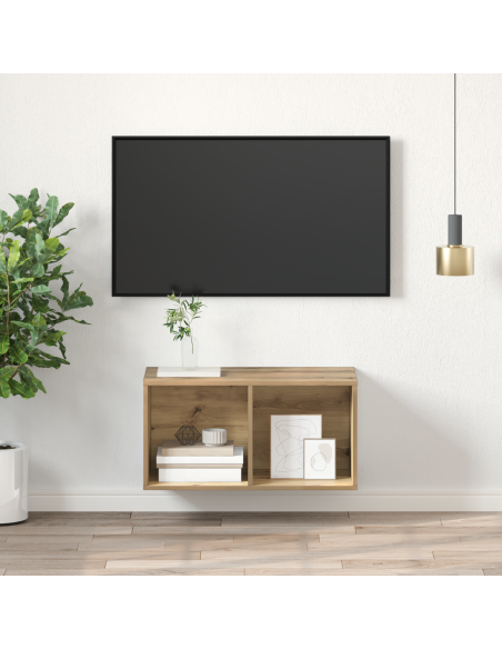 Mobile TV rovere artigianale 37 x 37 x 72 cm Legno multistrato