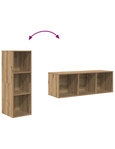 Set mobile TV 2 pcs Rovere artigianale 37 x 37 x 107 cm