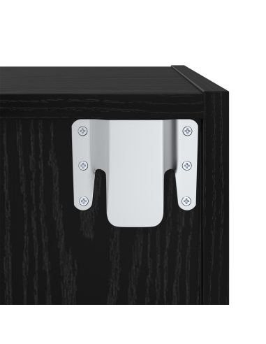 Set mobile TV 2 pcs Rovere Nero 37 x 37 x 107 cm