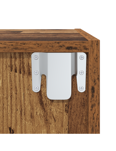 Set mobile TV 2 pcs Legno vecchio 37 x 37 x 107 cm