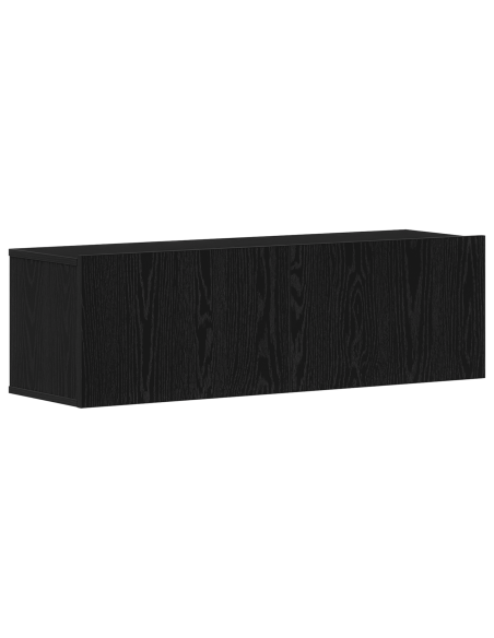 Set mobile TV 9 pcs Rovere nero Legno multistrato