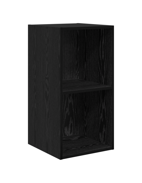 Set mobile TV Rovere Nero 37 x 37 x 107 cm Legno multistrato