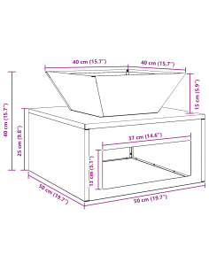 Focolare Ruggine 50 x 50 x 40 cm