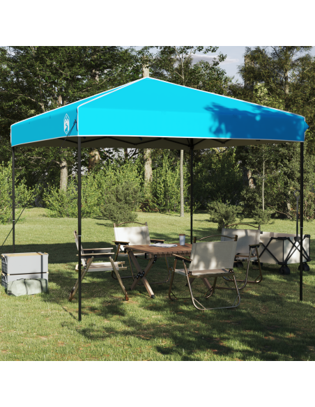 Tenda Gazebo Blu 250 x 250 x 227 / 236 / 245 cm Tessuto Oxford