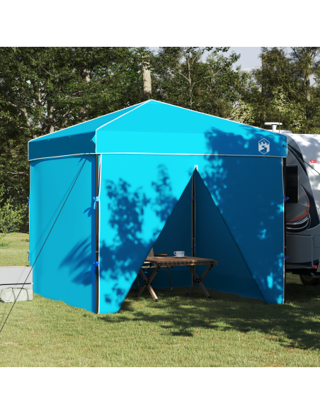 Tenda Gazebo Blu 250 x 250 x 227 / 236 / 245 cm Tessuto Oxford