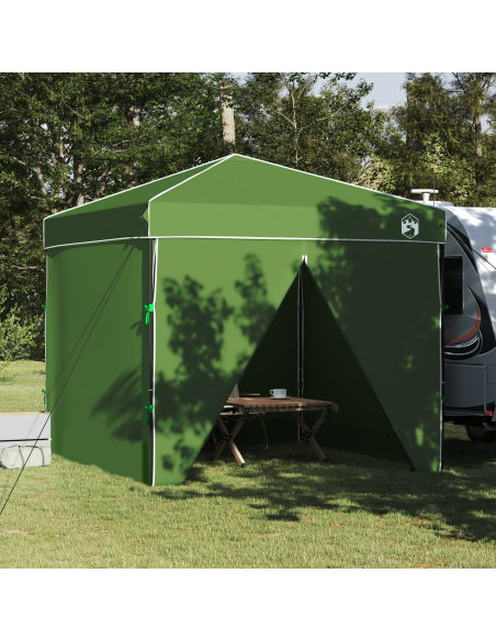 Tenda Gazebo Verde 250 x 250 x 227 / 236 / 245 cm Tessuto Oxford