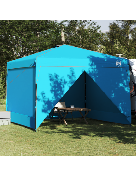 Tenda Gazebo Blu 300 x 300 x 227 / 236 / 245 cm Tessuto Oxford