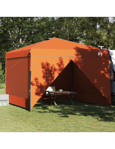 Tenda Gazebo Arancione 290 x 290 x 251 cm Tessuto