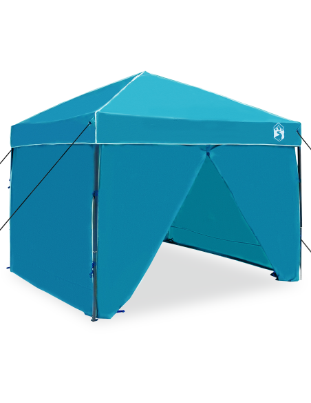 Tenda Gazebo Blu 250 x 250 x 227 / 236 / 245 cm Tessuto Oxford