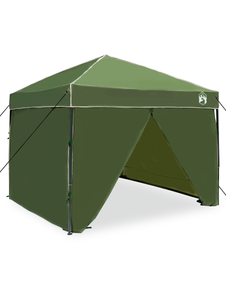 Tenda Gazebo Verde 250 x 250 x 227 / 236 / 245 cm Tessuto Oxford
