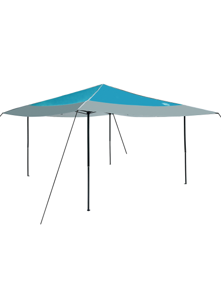 Tenda Gazebo Blu 395 x 395 x 251 cm Tessuto