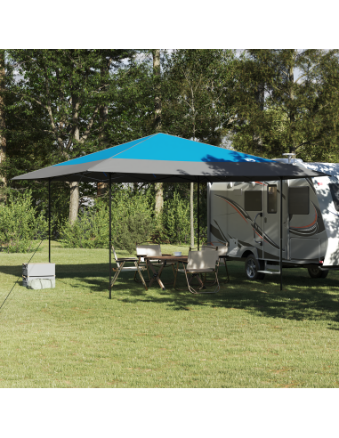 Tenda Gazebo Blu 395 x 395 x 251 cm Tessuto