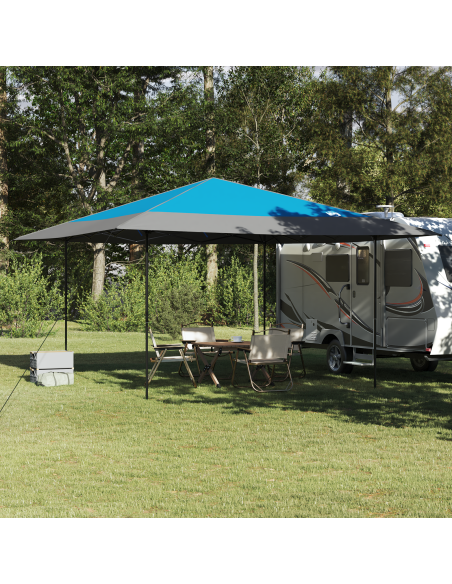 Tenda Gazebo Blu 395 x 395 x 251 cm Tessuto
