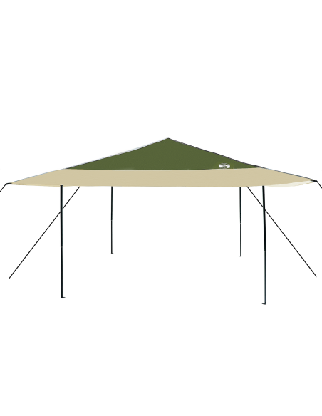 Tenda Gazebo Verde 400 x 400 x 227 / 236 / 245 cm Tessuto Oxford