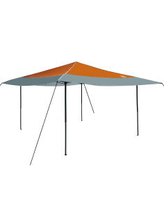 Tenda Gazebo Arancione 395 x 395 x 251 cm Tessuto 2