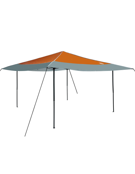 Tenda Gazebo Arancione 395 x 395 x 251 cm Tessuto