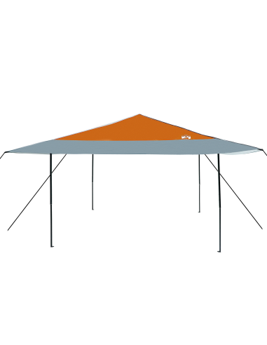Tenda Gazebo Arancione 395 x 395 x 251 cm Tessuto